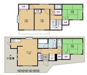 南中丸戸建の物件間取画像